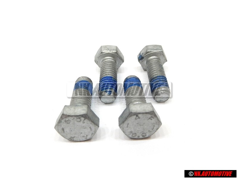 4x VW Original Tornillo Hexagonal Con Collar, Autoblocante - N 01024124