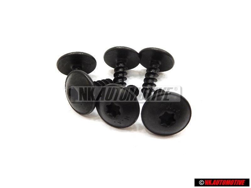 6x VW Original Tornillo P.Chapa Hexag.Int.Red - N 90974701