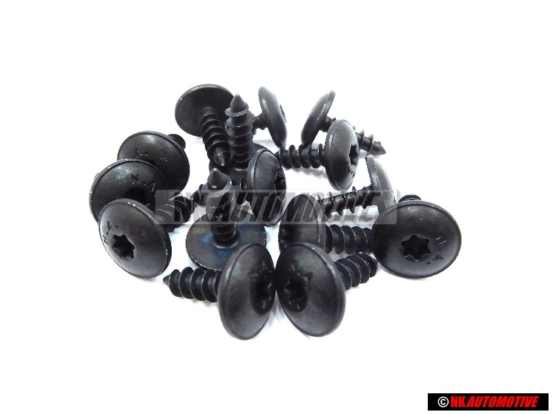 15x VW Original Tornillo P.Chapa Hexag.Int.Red - N 90974701