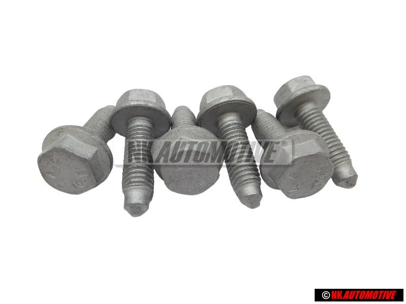 6x VW Original Tornillo Hexagonal Con Collar - N 10127707