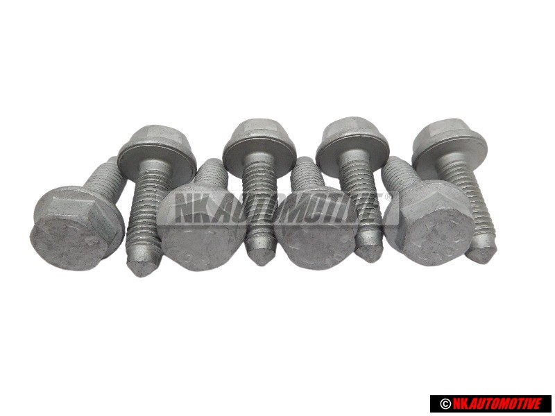 8x VW Original Tornillo Hexagonal Con Collar - N 10127707