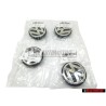 4x VW Original Tapa Protectora Negro Satinado/Brillo Cromo - 3B7601171 XRW