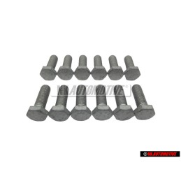 12x VW Original Tornillo Hexagonal - N 90877301