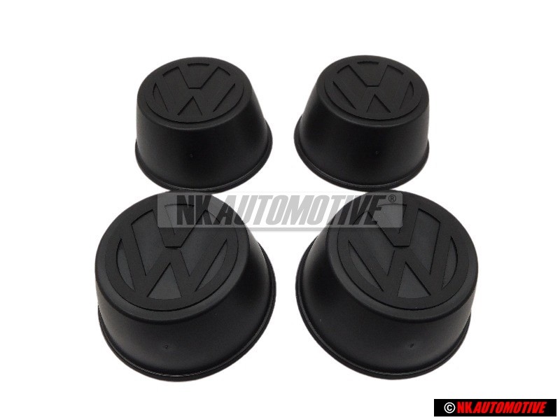 4x VW Original Tapacubos Negro Satinado - 321601171A 01C