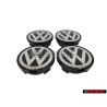 4x VW Original Tapacubos Colores Cromados/Negro - 7D0601165 BXF