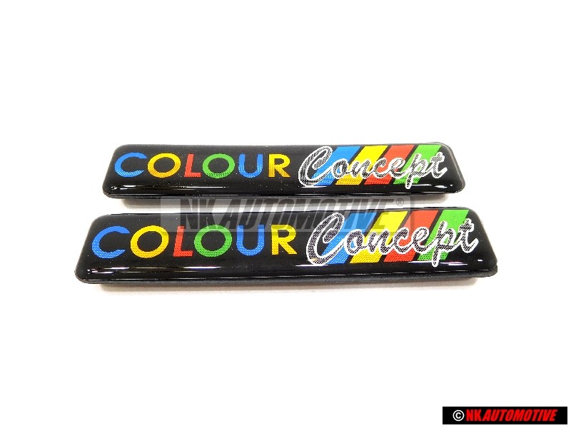 2x VW Original Embellecedor Negro/Azul/Rojo/Amarillo - 1H6853714G Z39