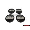 4x VW Original Tapacubos Colores Cromados/Negro - 1H0601171B BXF