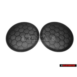 2x VW Original Recubrimiento Altavoz Negro Satinado - 3B0868149 B41