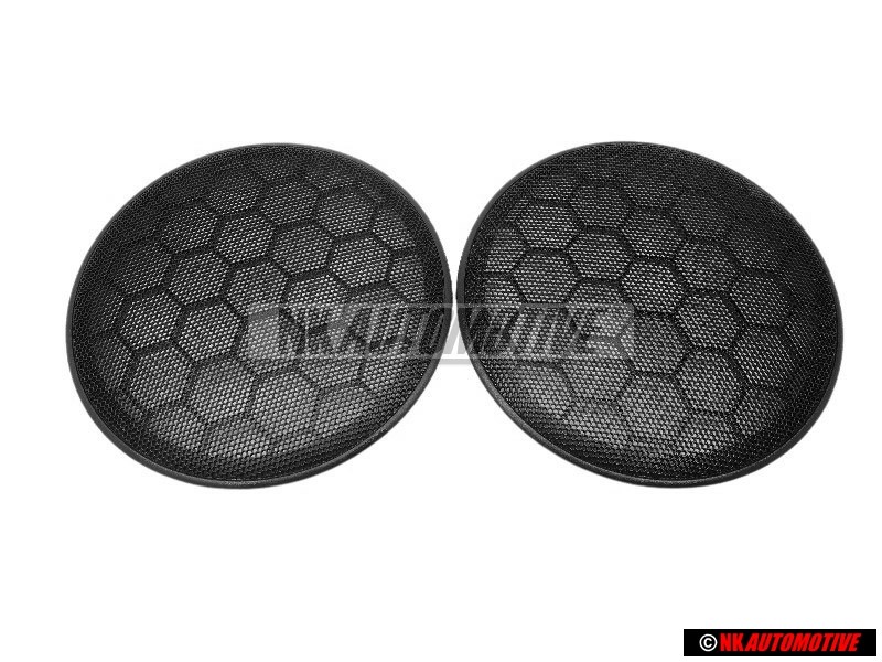 2x VW Original Recubrimiento Altavoz Negro Satinado - 3B0868149 B41