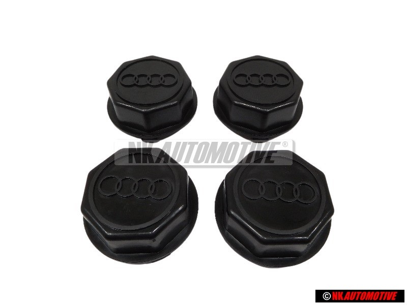 4x Audi Original Tapacubos Negro Satinado - 841601165 01C