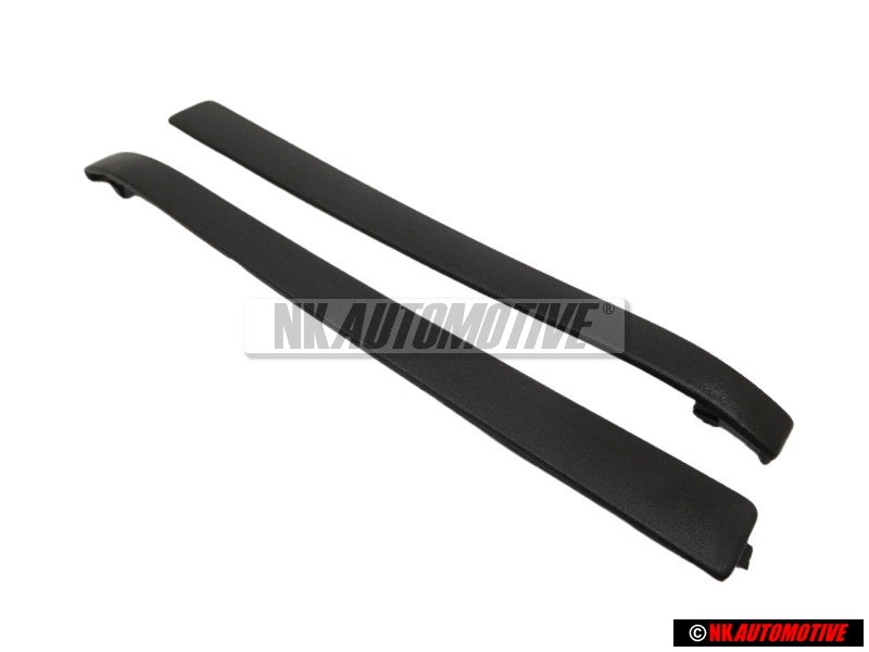 2x VW Original Recubrimiento Manilla Puerta Negro Satinado - 191837239 01C