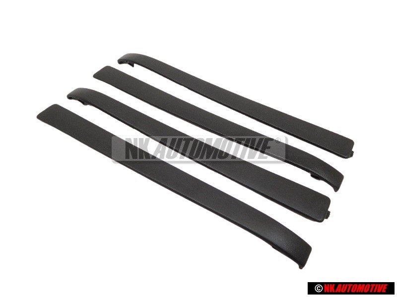 4x VW Original Recubrimiento Manilla Puerta Negro Satinado - 191837239 01C
