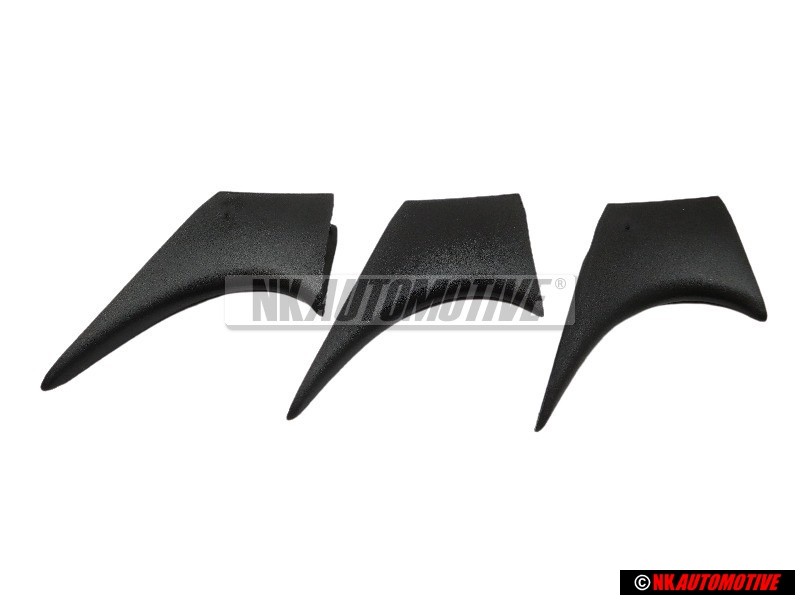 3x VW Original Tapa Protectora Negro Satinado - 191807245 01C