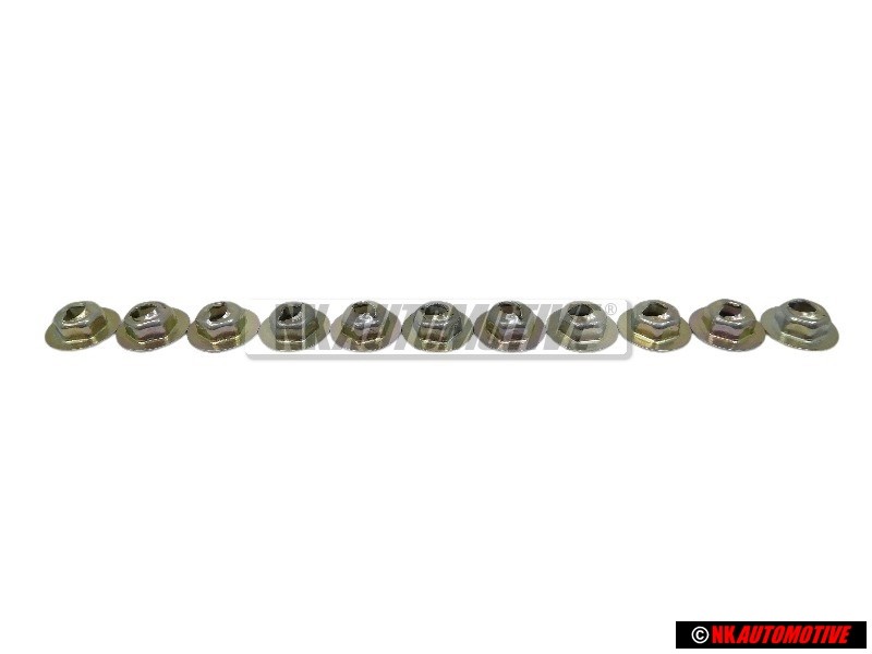 11x VW Original Tuerca Cortante - N 0386021