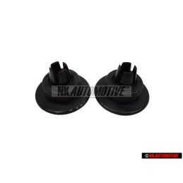 2x VW Original Soporte Para Cubierta Negro Satinado - 191807193 01C