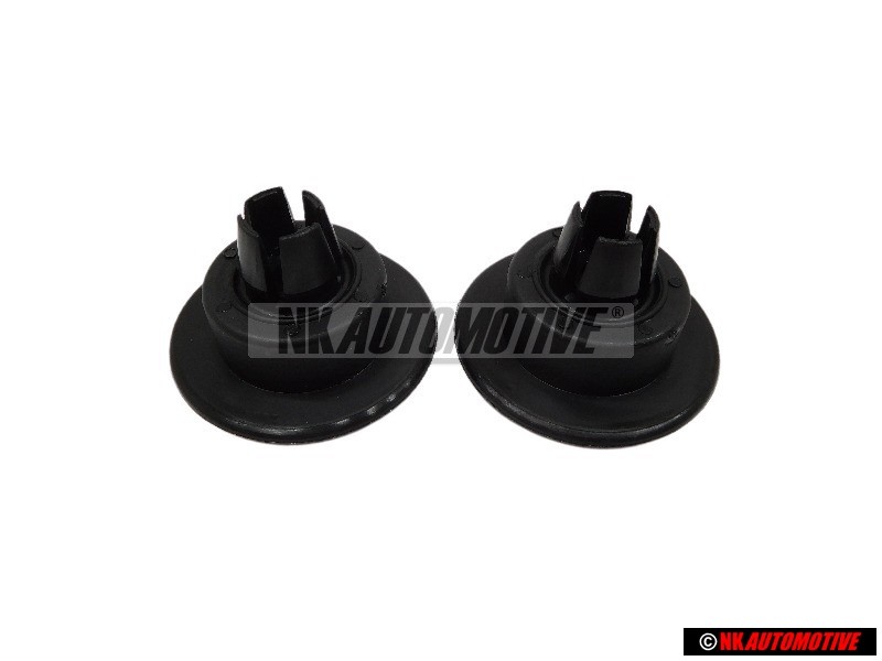 2x VW Original Soporte Para Cubierta Negro Satinado - 191807193 01C