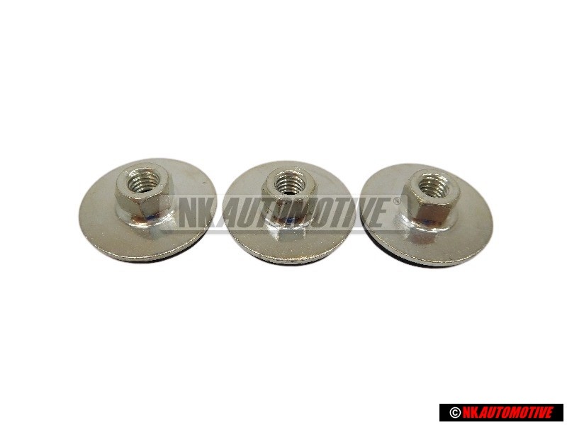 3x VW Original Tuerca Hexagonal Con Arandela Goma - N 90574801