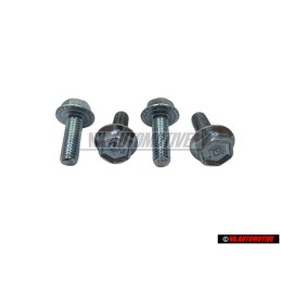 4x VW Original Tornillo Hexagonal Con Collar, Autoblocante - N 0143441