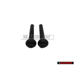 2x VW Original Boton P. Varilla Seguridad Negro Satinado - 191837187 01C