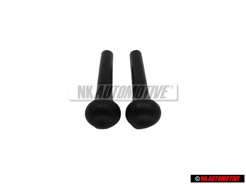 2x VW Original Boton P. Varilla Seguridad Negro Satinado - 191837187 01C