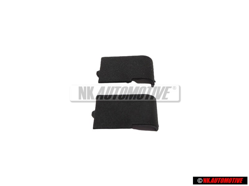 2x VW Original Tapa Protectora Negro Satinado - 357857621 01C