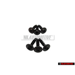 6x VW Original Tornillo Cabeza Ranurada Plast - 433862195