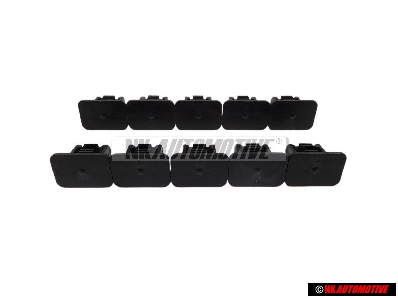 10x VW Original Clip Negro Satinado - 357867646 9B9