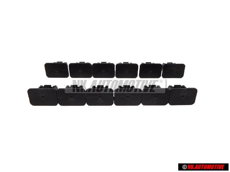 12x VW Original Clip Negro Satinado - 357867646 9B9