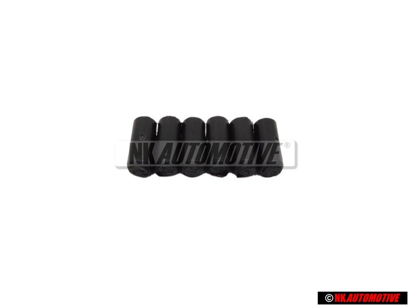 6x VW Original Perno De Fijacion Negro Satinado - 171881500 01C