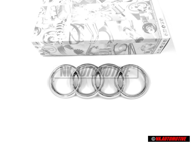Audi Original Anillos Frente Simbolo Insignia Emblema Cromo - 447853605