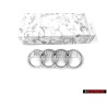 Audi Original Anillos Frente Simbolo Insignia Emblema Cromo - 447853605
