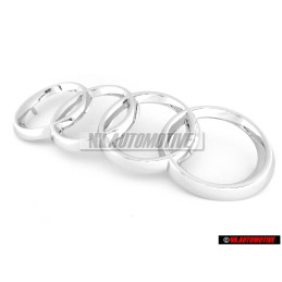 Audi Original Anillos Frente Simbolo Insignia Emblema Cromo - 447853605