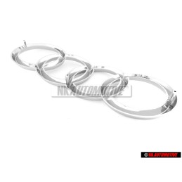 Audi Original Anillos Frente Simbolo Insignia Emblema Cromo - 447853605