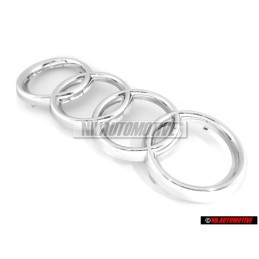 Audi Original Anillos Frente Simbolo Insignia Emblema Cromo - 4D0853605