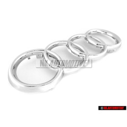Audi Original Anillos Frente Simbolo Insignia Emblema Cromo - 4D0853605