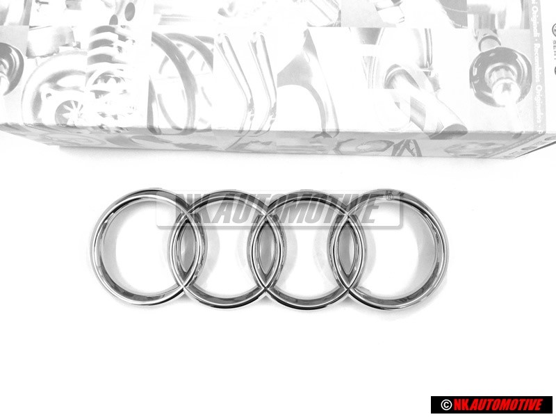 Audi Original Anillos Frente Simbolo Insignia Emblema Cromo - 4D0853605A 2ZZ