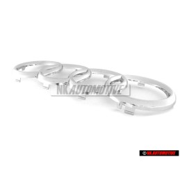 Audi Original Anillos Frente Simbolo Insignia Emblema Cromo - 4D0853605A 2ZZ