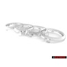 Audi Original Anillos Frente Simbolo Insignia Emblema Cromo - 4D0853605A 2ZZ