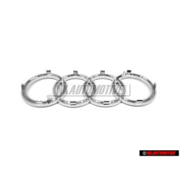 Audi Original Anillos Frente Simbolo Insignia Emblema Cromo - 4D0853605A 2ZZ