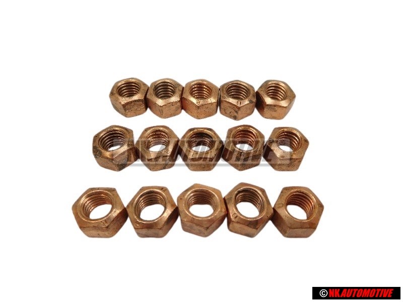 15x VW Original Tuerca Hexag., Autoblocante - N 90085001