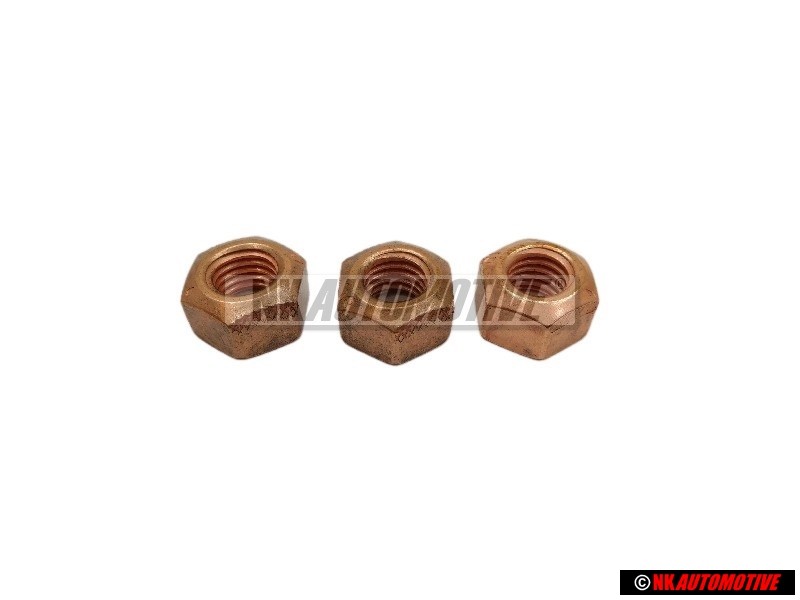 3x VW Original Tuerca Hexag., Autoblocante - N 0221464