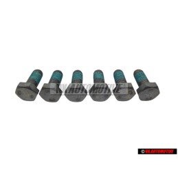 6x VW Original Tornillo Hexagonal, Autoblocante - N 01024041