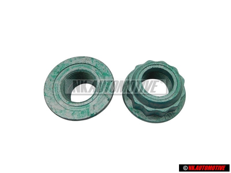 2x VW Original Tuerca Collarin Dodecagonal, Autofrenante - N 90587602