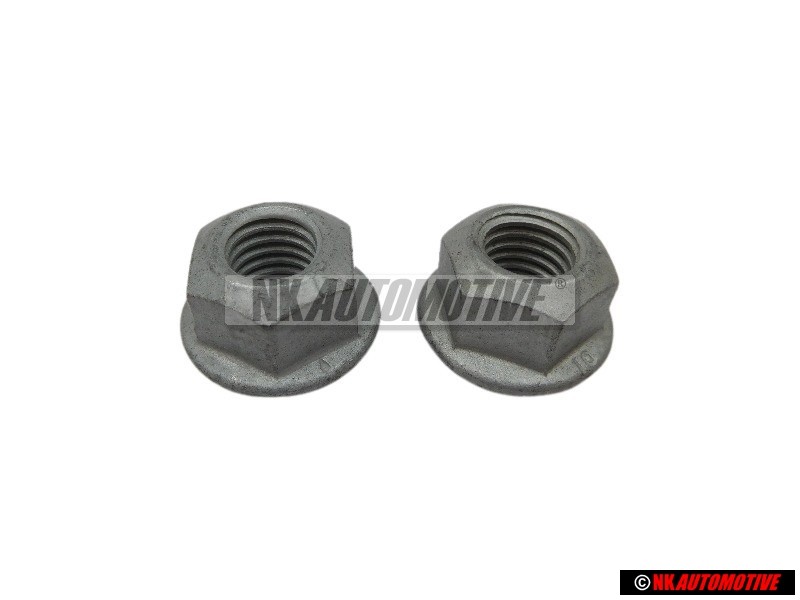 2x VW Original Tuerca De Collar Hexagonal, Autoasegurante - N 10286110