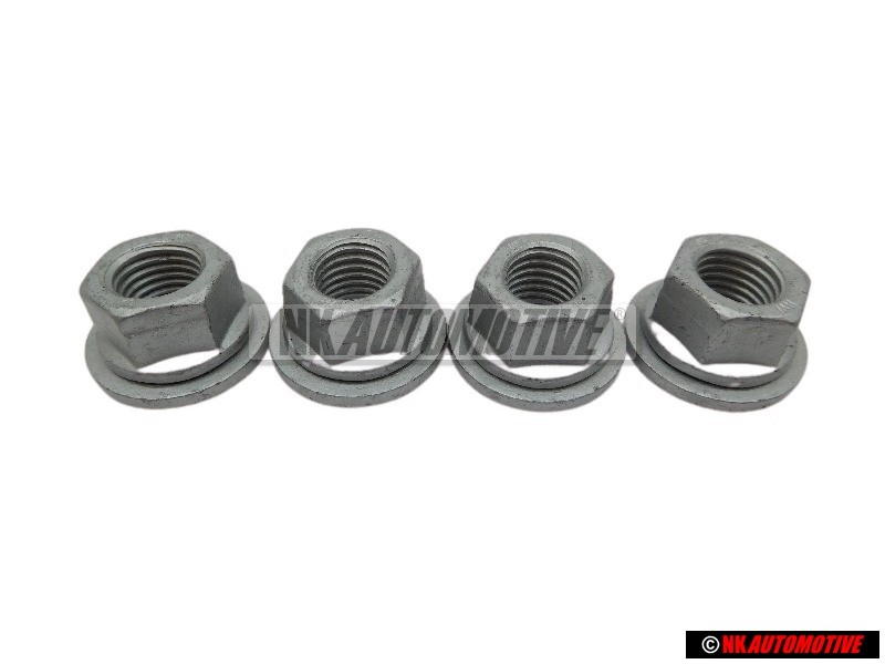 4x VW Original Tuerca De Collar Hexagonal, Autoasegurante - N 90323704