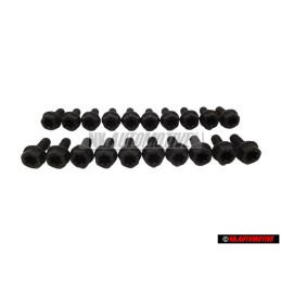 20x VW Original Tornillo Hexagonal Con Collar, Autoblocante - N 90592703