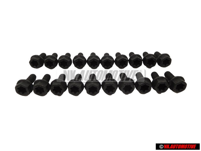 20x VW Original Tornillo Hexagonal Con Collar, Autoblocante - N 90592703