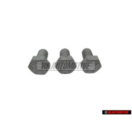 3x VW Original Tornillo Hexagonal, Autoblocante - N 0102279