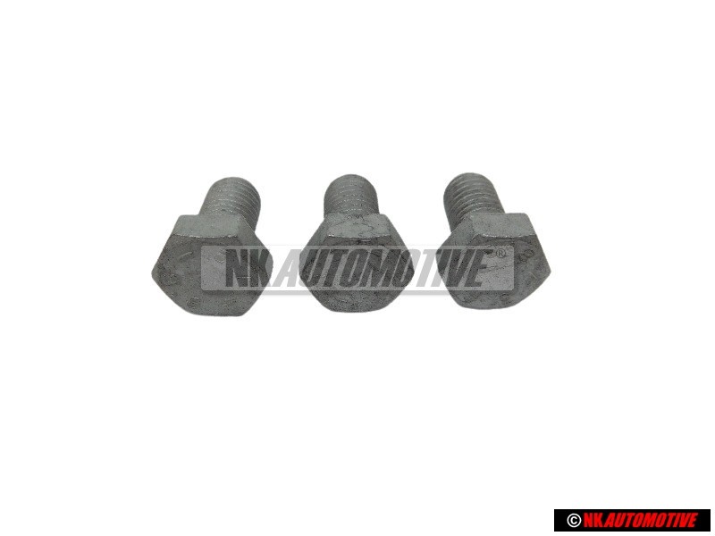 3x VW Original Tornillo Hexagonal, Autoblocante - N 0102279