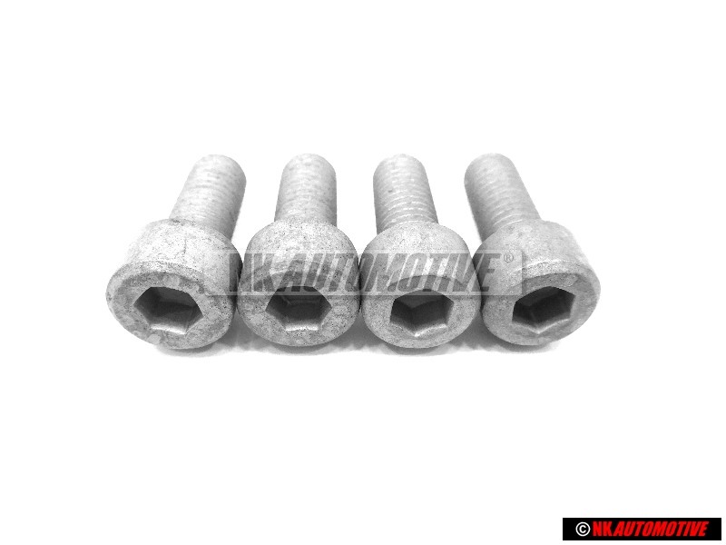 4x VW Original Tornillo Cilindrico Con Cabeza Hexagono Int. 